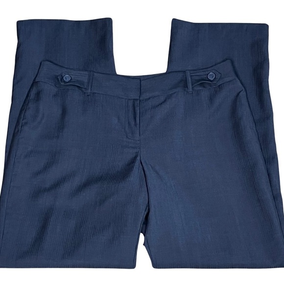 Loft Marisa fit Gray Wool Lined Straight Leg Dress Pants Size 10 Fully Lined - Picture 2 of 6